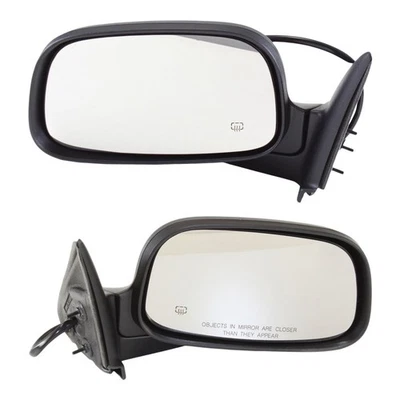 Set Of 2 Mirror Power For 01-04 Dodge Dakota Manual Folding Heated Black Foto 1 de 4