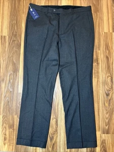 Footjoy 1857 Herren 38 x 30 grau meliert Wolle flache Vorderseite Hose Performance Neu mit Etikett - Bild 1 von 11