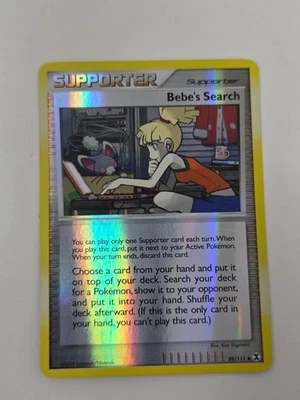 2009 Pokémon Bebe’s Search 89/111 Platinum Holo Supporter Trainer Card - Image 1 of 2
