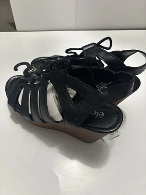 Zapatos para mujer Rue 21 con cordones de tacón de cuña negros nuevos con etiquetas 8/9 envío gratuito Foto 1 de 4