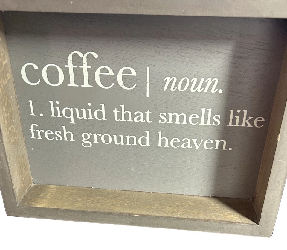 Деревянный кофе определение тени коробка знак для подвешивания или столешницы. - Изображение 1 из 4