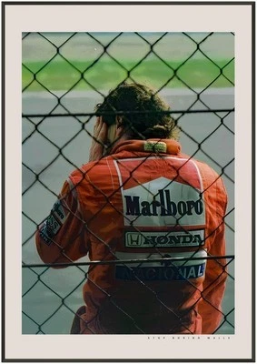 Ayrton Senna Poster, Vintage Marlboro Poster, Formula 1 Posters, Vintage F1 Gift - Image 1 of 4