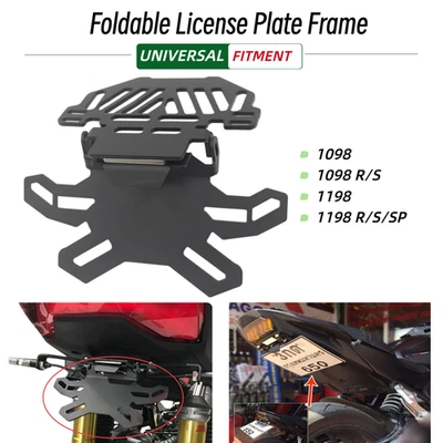 Soporte de matrícula plegable soporte de marco apto para Ducati 848 848EVO Foto 1 de 4