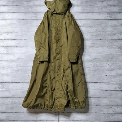 USED ISSEY MIYAKE FETE LONG PARACHUTE COAT IN NYLON WITH RETRACTABLE HOOD GOOD - Image 1 of 4