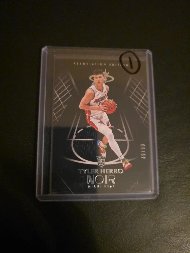 2019-20 Panini Noir TYLER HERRO Association Edition Holo Silver /99 RC Rookie - Image 1 of 2