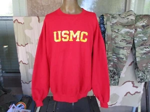 Vtg USMC Scarlet Red & Gold PT Sweatshirt, size 2XL by SOFFE, Made in USA, XXL - Picture 1 of 9