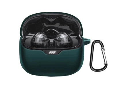 Funda de silicona suave para auriculares cubierta con mosquetón para JBL Tune Buds / Beam Foto 1 de 4