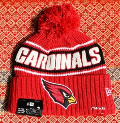 2024 NFL On Field Arizona Cardinals New Era Tejido Gorro Pom Oficial Foto 1 de 3