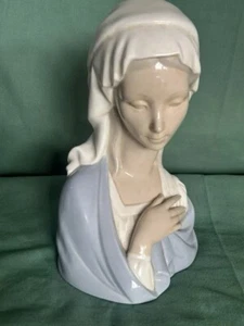 Lladro "Madonna Head" Virgin Mary 8”1/2 High X 5”1/4, Glaze Finish - Picture 1 of 6