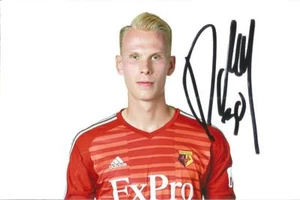 WATFORD: PONTUS DAHLBERG SIGNED 6x4 2018/2019 PORTRAIT PHOTO+COA - Picture 1 of 1