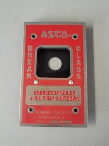 Asco 124300 *Plate Only(NO GLASS)* For Emergency Boiler & Oil Pump Shutdown - Picture 1 of 2