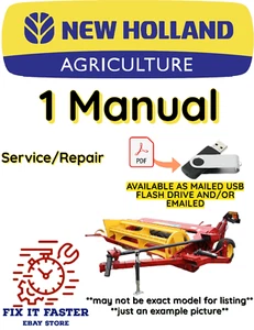 NUEVO HOLLAND 492 CORTACÉSPED ACONDICIONADOR SERVICIO TALLER MANUAL PDF USB - Imagen 1 de 2