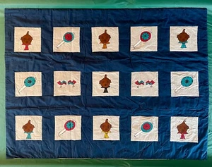 Native American Indian Crib Quilt. Hand Made by a Woman of the Hopi Tribe. - Picture 1 of 6