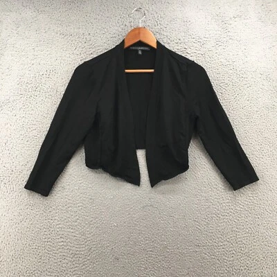 Cárdigan corto White House Black Market para mujer M negro liso mangas largas informal Foto 1 de 4