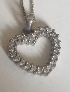 Colgante CORAZÓN Brillante Plata 925 con Cadena de Plata 835 - Imagen 1 de 5