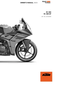 KTM RC 300 RC 390 GP (EU/GB/CO/AR/PH/JP/CN/ASIA/ASE) 2023 OWNER MANUAL BINDED - Picture 1 of 5