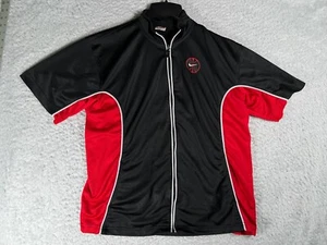 Nike Jacket Boys Medium Full Zip Black Red Nike Basketball Short Sleeve Vintage  - Picture 1 of 12