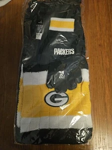 Green Bay Packers Scarf & Glove Gift Set NWT NFL Licensed  - Picture 1 of 3