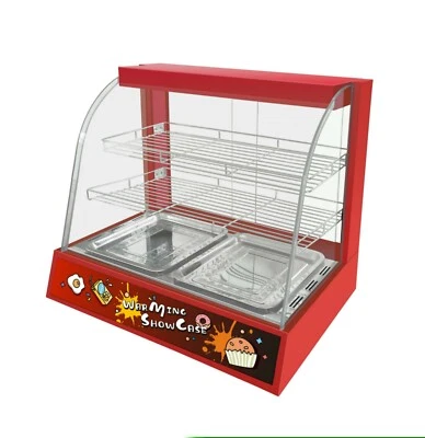 Commercial Pie Showcase Warming Hot Food Cabinet Display  - Image 1 of 4