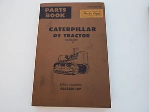 CATERPILLAR D9 TRACTOR POWER SHIFT PARTS BOOK FORM UE036156 SERIAL66A3266 MANUAL - Picture 1 of 9