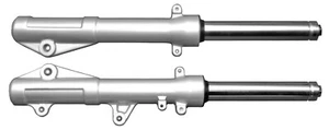 Front fork legs, silver to fit Honda PCX125EX (2010-2018) - pair, new - Picture 1 of 1
