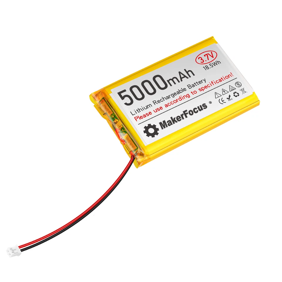 3,7V LiPo-Akku, wiederaufladbar, 1S 3C 105080 Lithium-Polymer-Akku Schutzplatine - Bild 1 von 4