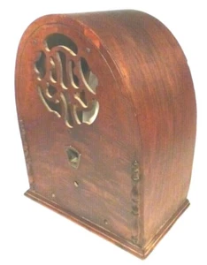 vintage GLORITONE 26  CATHEDRAL #1 - WOOD SHELL & FACEPLATE . 18 X 15 X 8 & 1/2" - Picture 1 of 8