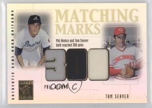 2002 Topps Tribute Matching Marks Phil Niekro Tom Seaver #MM-NS HOF