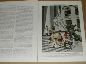 1940 PHILIPPINES MANILA magazine articles, pre WWII, history, people etc, color  - Bild 1 von 12
