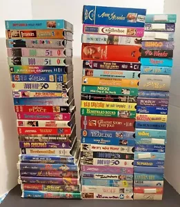 Huge Lot Vintage Movies VHS Horror Comedy Disney Classi Cassette Tape Hitchcock - Picture 1 of 24