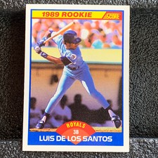 Luis De Los Santos 1989 Score Baseball Card #648 Kansas City Royals