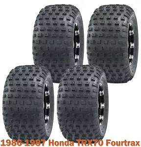 Full Set Sport ATV tires 16x8-7 for 1986-1987 Honda TRX70 Fourtrax - Picture 1 of 2