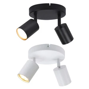 Deckenleuchte LED Decken- Wand-Lampe Spot Strahler GU10 Büro Flurlampe 2-flammig - Bild 1 von 13