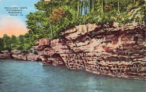 Swallows' Nests Wisconsin Dells, Wisconsin Vintage PC - Picture 1 of 2