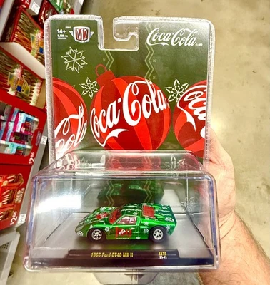 2025 M2 Machines Coca Cola Chrsitmy 1966 Ford GT 40 MK II - Image 1 of 2