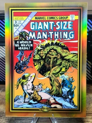 2024 Topps Chrome Marvel Giant Sized Box Topper Gold /50 MGG-6 Man-Thing - Image 1 of 2