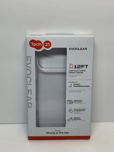 Tech21 EvoClear Case für iPhone 17 Pro Max - Clear, Slim Schutzhülle ~ NEU - Bild 1 von 8
