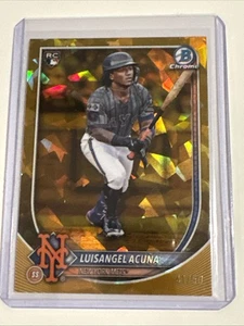LUISANGEL ACUNA 2025 BOWMAN CHROME SAPPHIRE ROOKIES GOLD RC /50 - Bild 1 von 3
