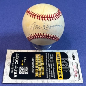 Don Newcombe Signed OML Ball Baseball Brooklyn Dodgers JSA COA CH76970 - Picture 1 of 6