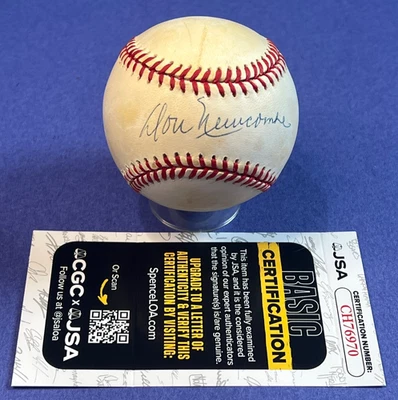 Don Newcombe Signed OML Ball Baseball Brooklyn Dodgers JSA COA CH76970 - Image 1 of 4