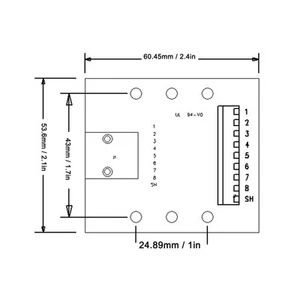RJ45 Ethernet Connector Board 8P8C Network Port Screw Terminal Board CB - Afbeelding 1 van 24
