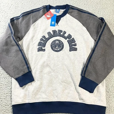 Philadelphia Union Sweatshirt Mens 2XL Gray Navy MLS Soccer Adidas Originals - Image 1 of 4