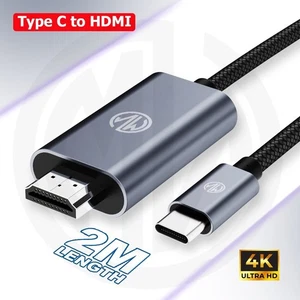 β
USB C to HDMI Cable 2M 4K For iPhone 15 MacBook iPad Samsung S24 S23 S22 TV UK - Picture 1 of 6