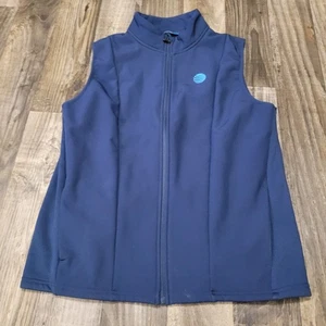 AT&T Vest Softshell Vest Adult Medium Blue Full Zip Employee Uniform Staff - Picture 1 of 10