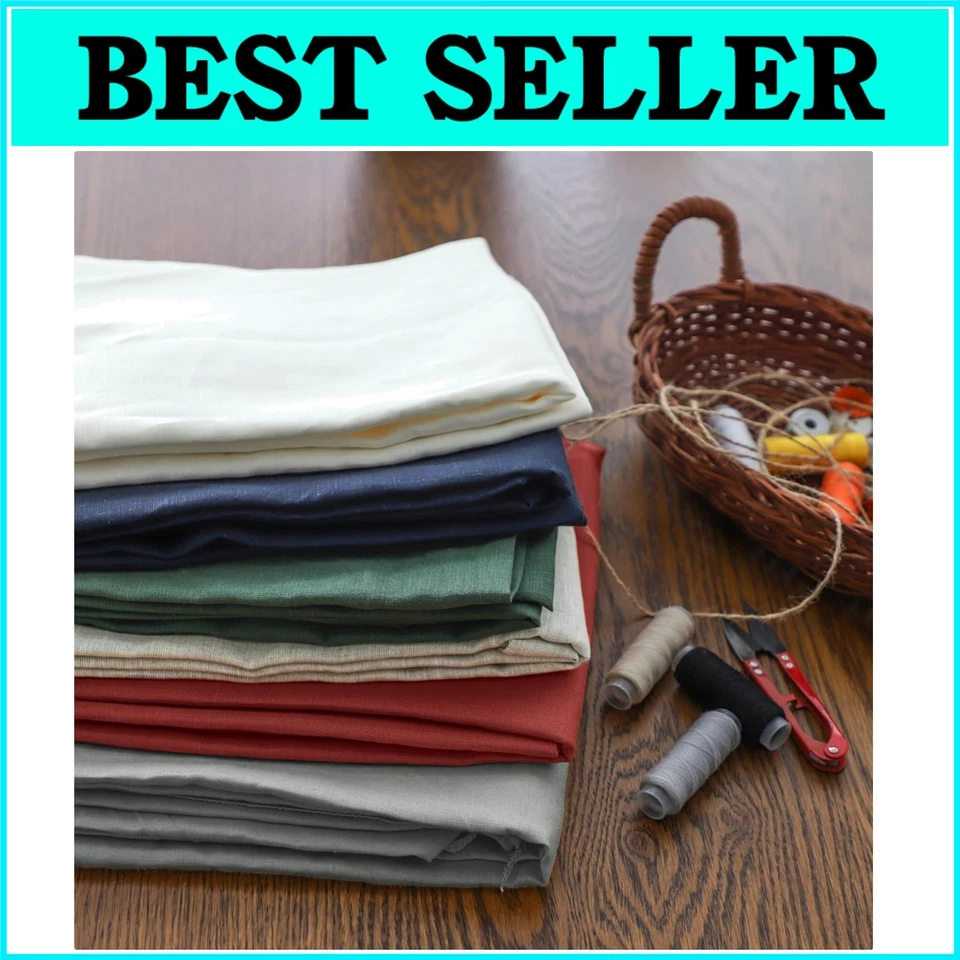 Perno de tela de lino ecológico - 2 yardas de 78" rojo para proyectos de costura elegantes Foto 1 de 4