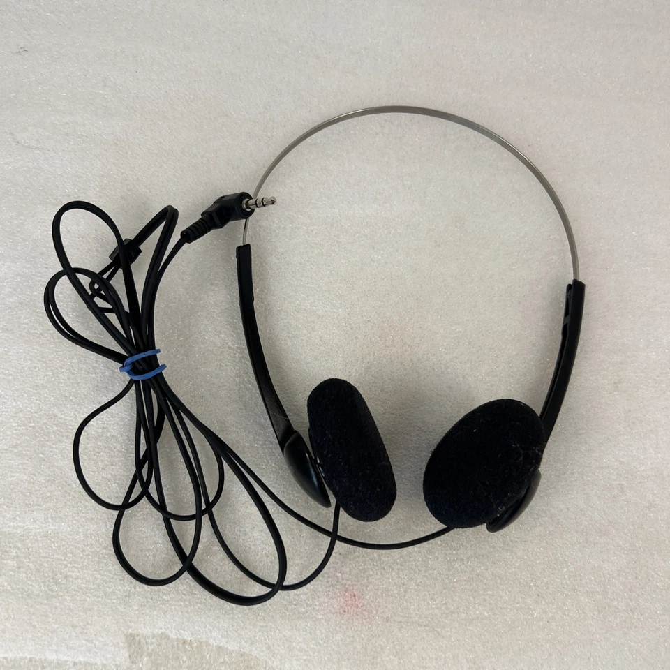 Vintage Kenwood Metal Lightweight Adjustable Headphones Tested Black Read - Image 1 of 4