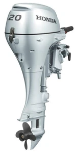 Honda BF 20 SHU fuoribordo 433mm stelo 6A corrente di carica batteria 20cv motore barca - Foto 1 di 1