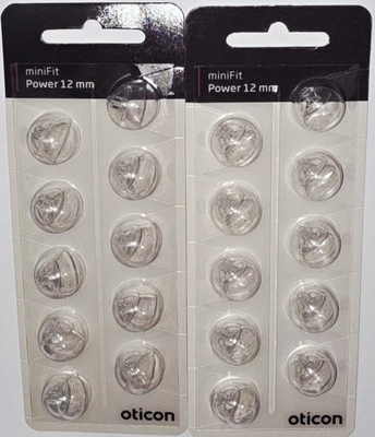 Nuevo paquete de 2 cúpulas Oticon miniFit (potencia 12 mm) / 20 cúpulas / vendedor de EE. UU. Foto 1 de 2