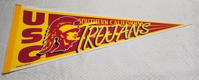 VTG 1991 Wincraft Sports USC Southern California Trojans Team Pennant 12" X 30" - Image 1 of 4