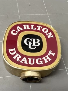 VINTAGE CARLTON DRAUGHT TAP HEAD HANDLE CARLTON UNITED BREWERIES BAR MANCAVE PUB - Picture 1 of 4